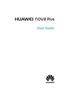 Huawei Nova Plus manual. Smartphone Instructions.